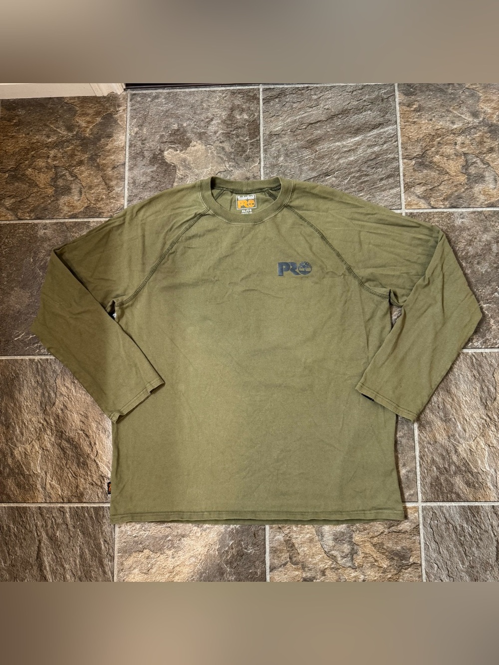 Men's Timberland XL PRO Core Logo Long-Sleeve T-Shirt Olive